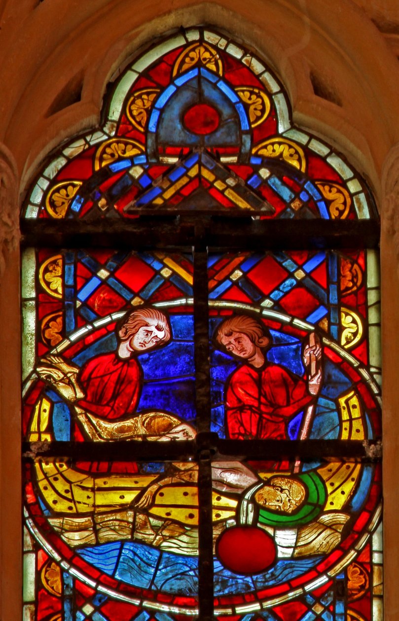 Fenster w211 zeigt der Körper des St. Vincent wird ins Meer geworfen von French School
