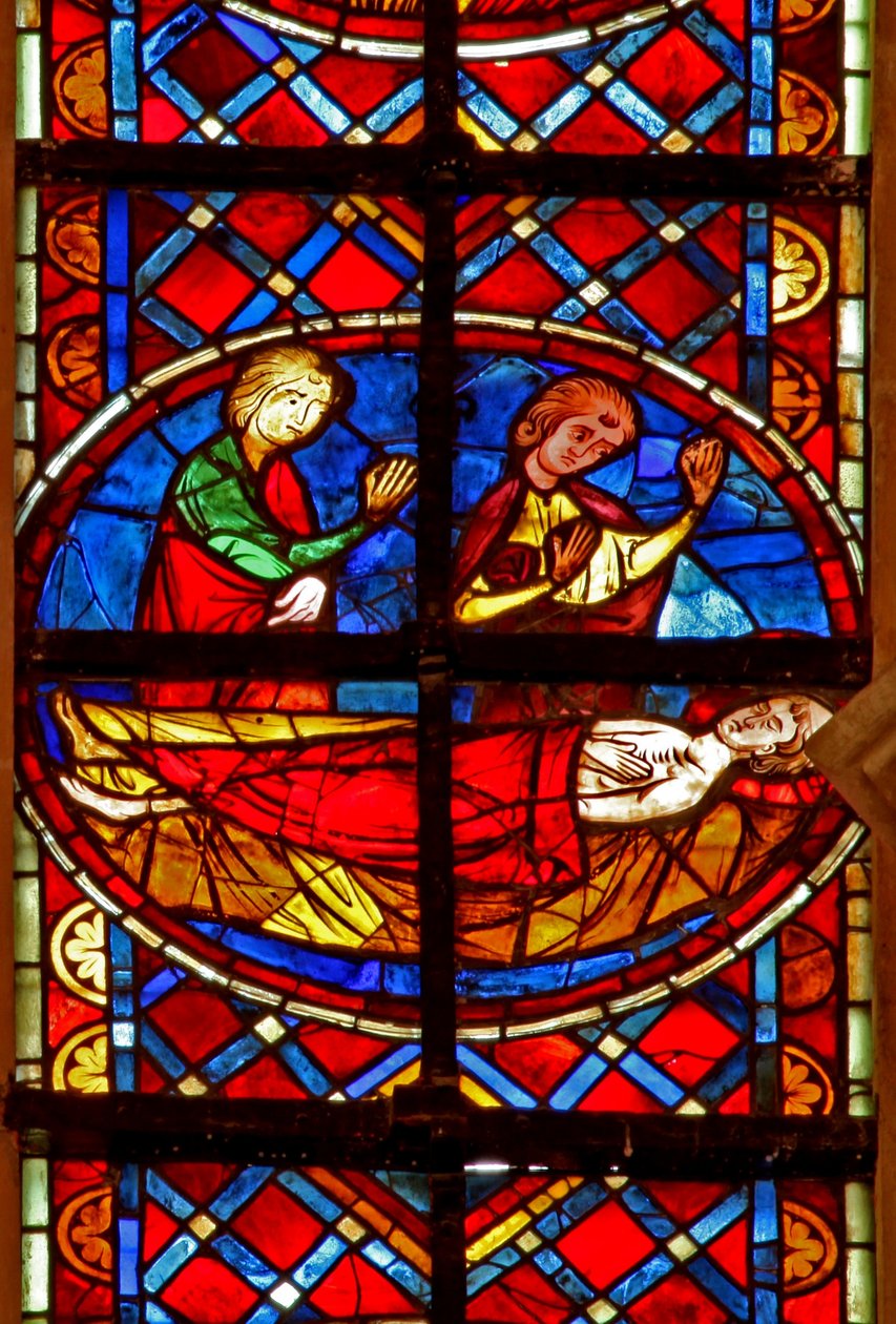 Fenster w211 zeigt den Tod des St. Vincent von French School