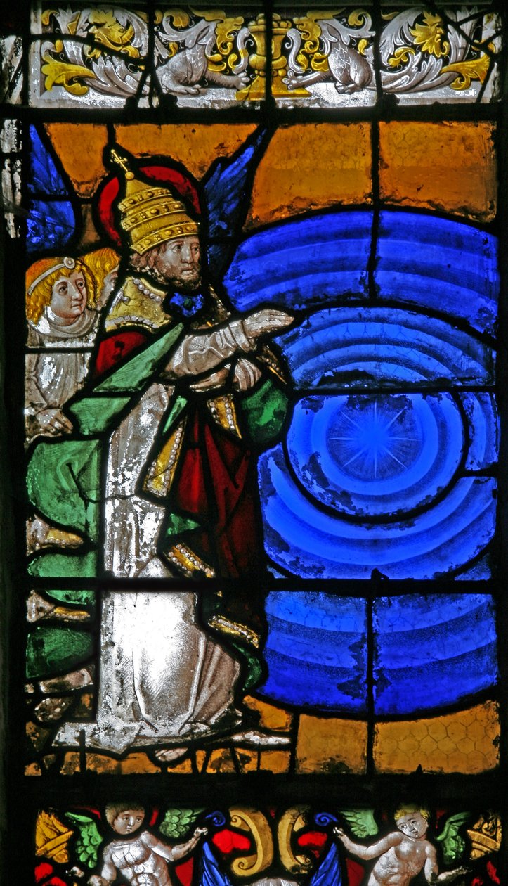 Fenster w2 mit der Erschaffung des Firmaments von French School