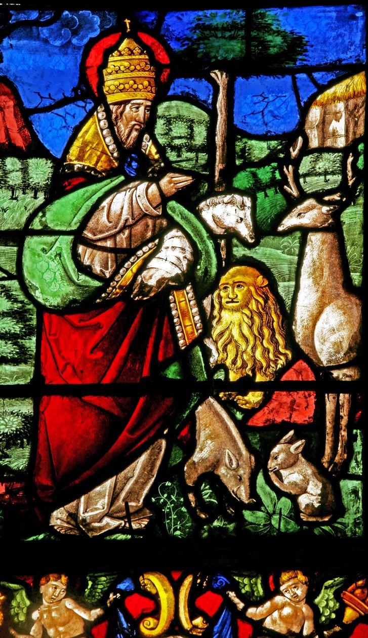 Fenster w2 mit der Erschaffung der Tiere von French School