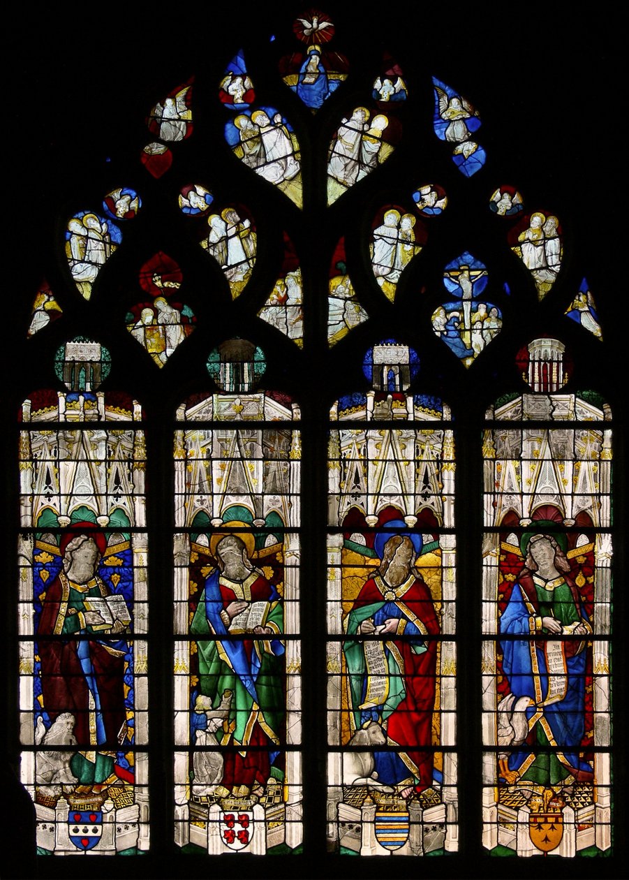 Fenster w37 mit den vier Evangelisten von French School
