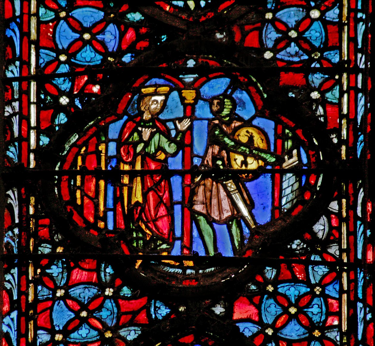 Josua trifft die Gibeoniter. Josua IX 6-8 von French School