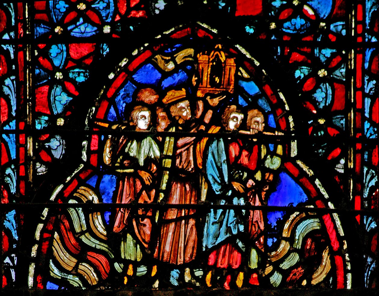 Die Überquerung des Jordan mit der Bundeslade. Josua III 15-16 von French School