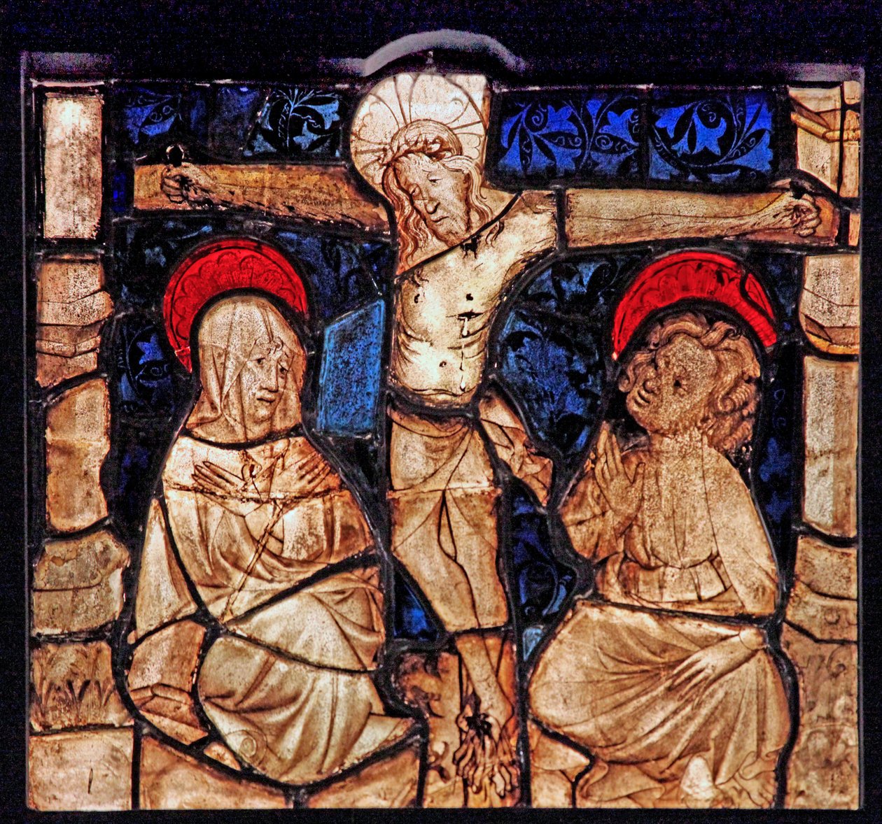 Fenster w7, Darstellung der Kreuzigung aus der Kirche von Betton, Bretagne von French School