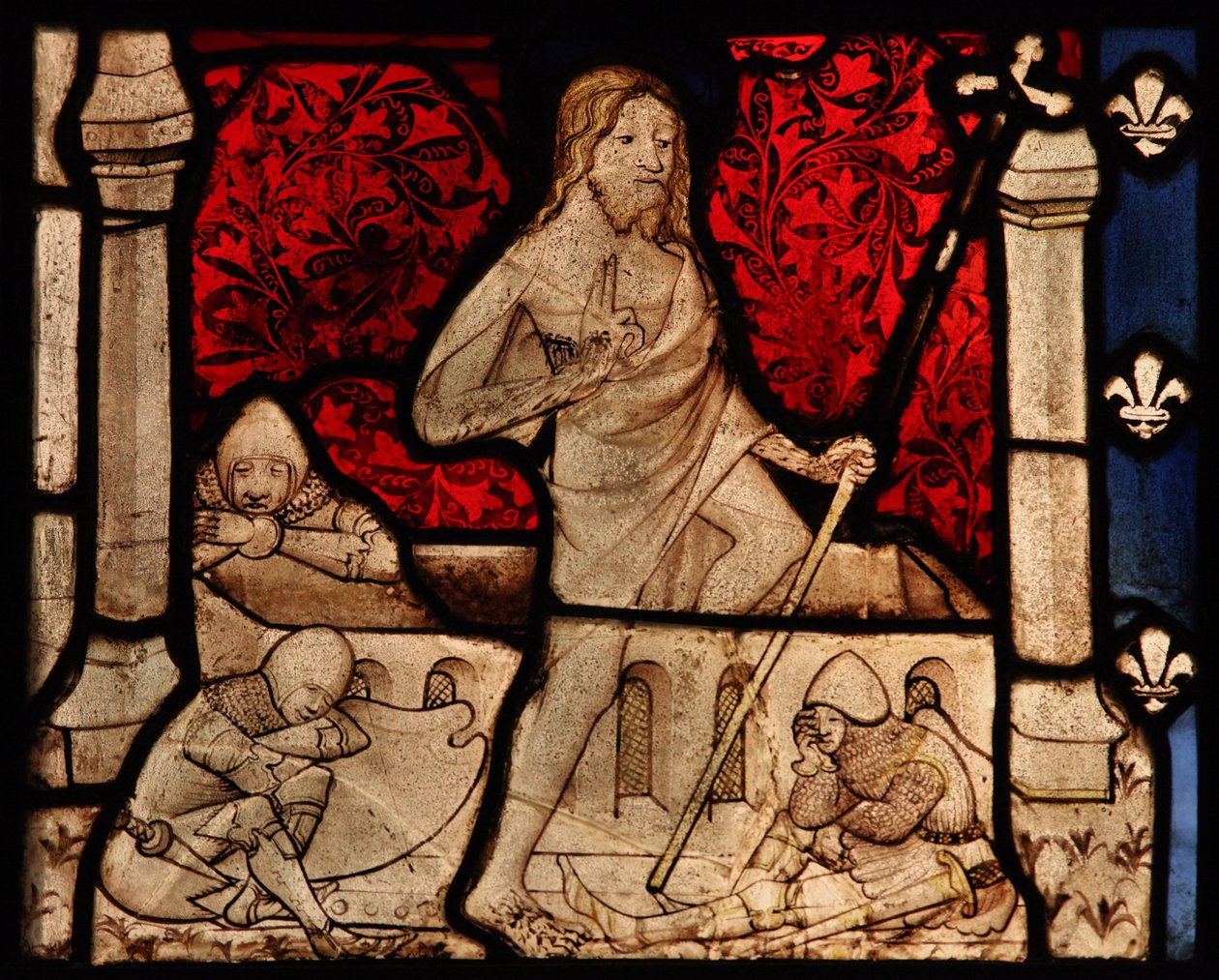 Fenster w80, Darstellung der Auferstehung aus der Kirche von Betton, Bretagne von French School