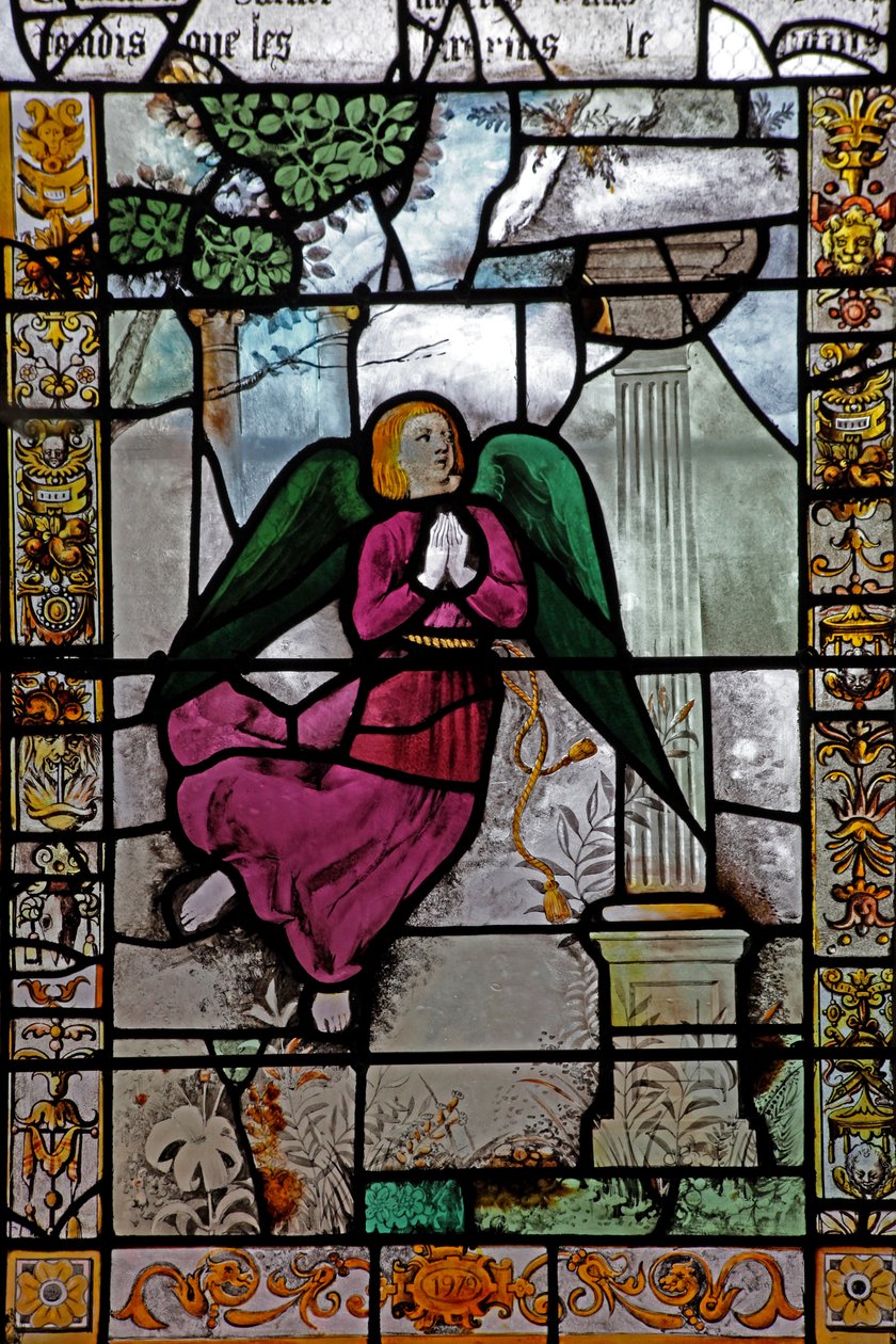 Fenster w8, Darstellung eines Engels von French School