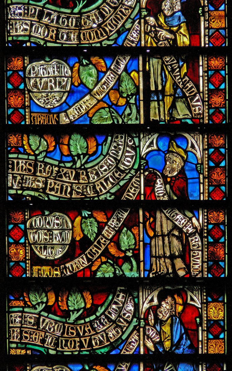 Fenster w8, Details des Baums des Lebens von French School