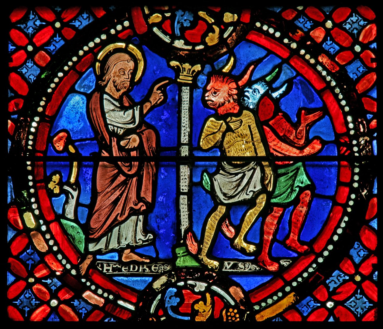 St. Andreas jagt zwei Dämonen von French School