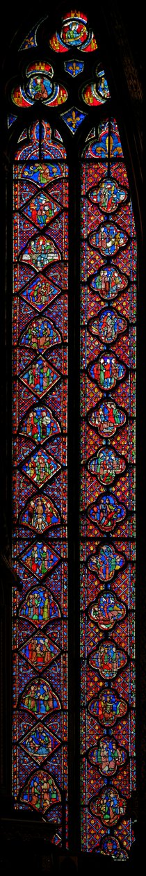 Fenster w9 die Geschichte von Johannes dem Täufer (L) und das Buch Daniel von French School
