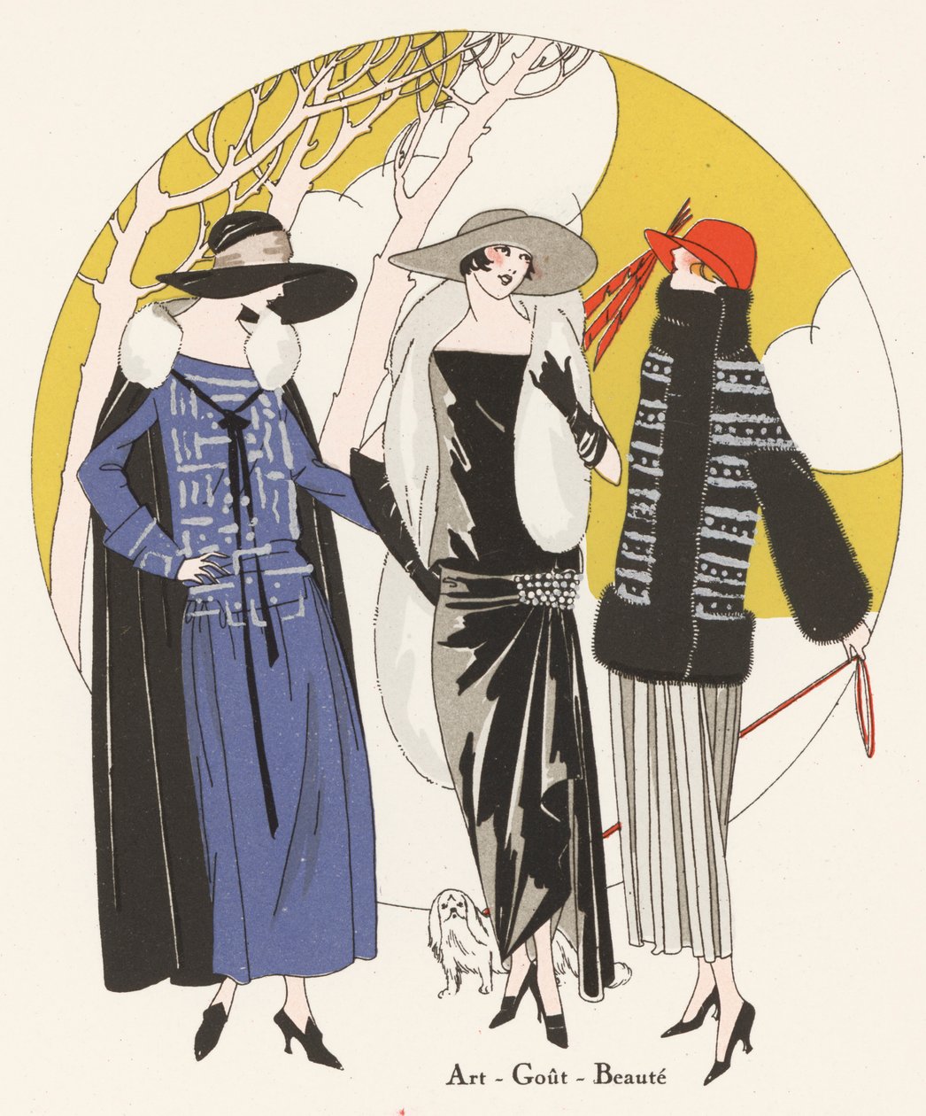 Damen-Tagesmode von Designer Lucien Lelong von French School