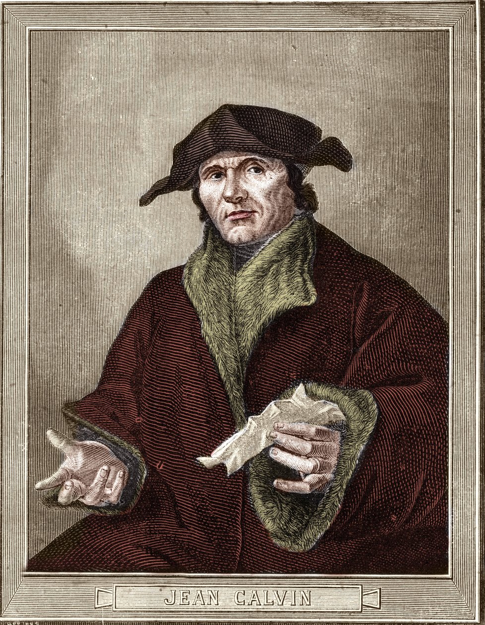 Porträt von Jean Calvin, französischer Religionsreformer und Schriftsteller. von French School