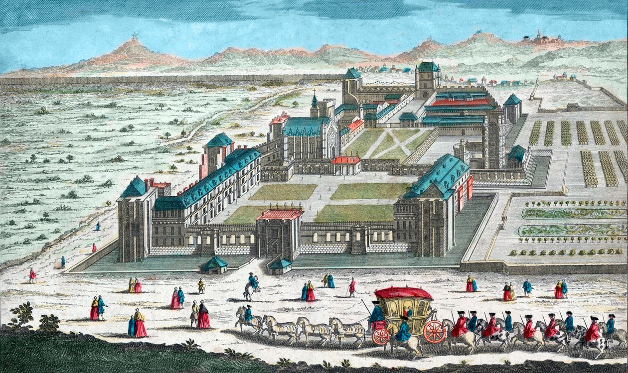Ansicht des Château de Vincennes bei Paris, 18. Jahrhundert (Gravur) von French School