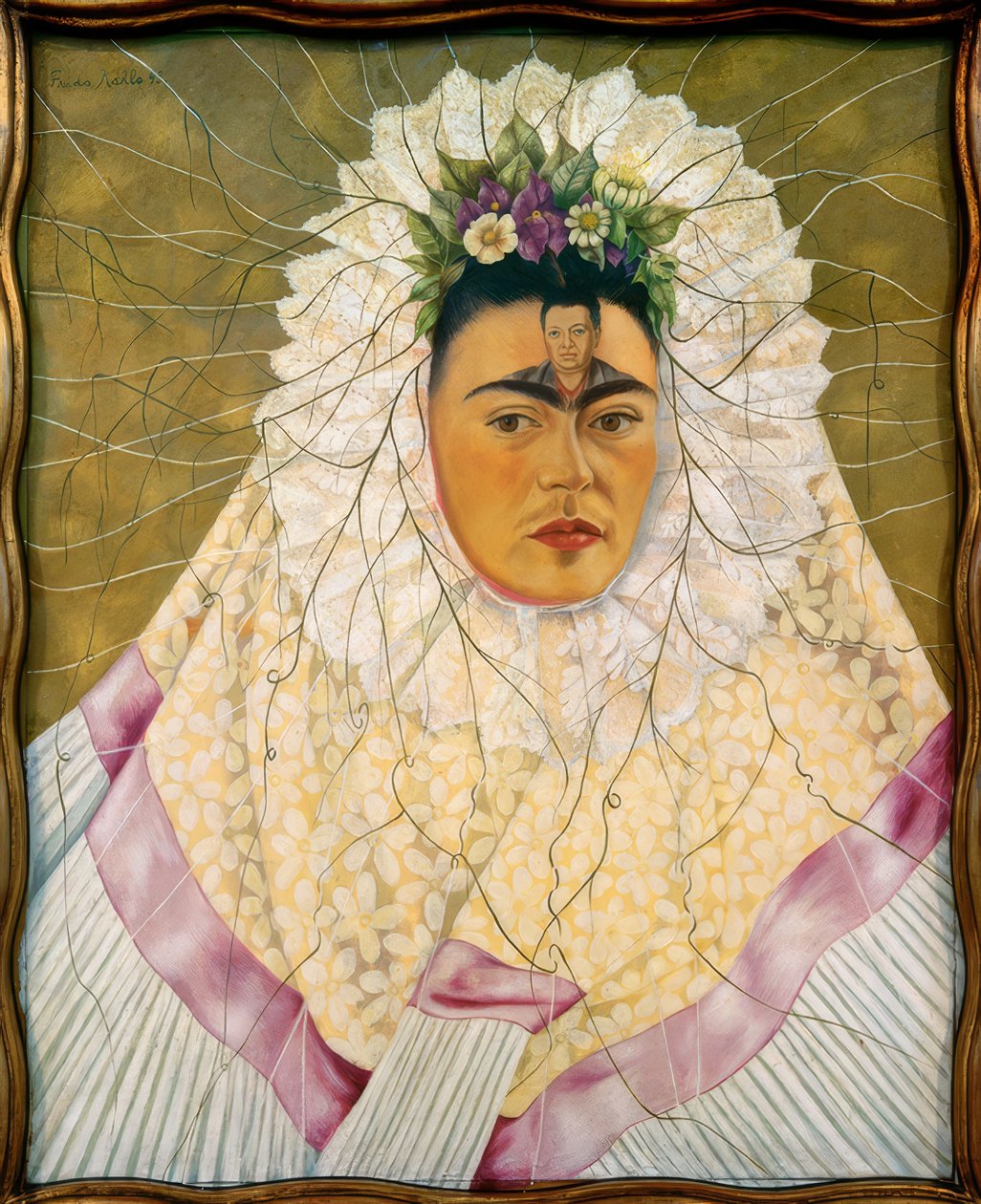 Selbstporträt als Tehuana oder Diego in meinen Gedanken von Frida Kahlo