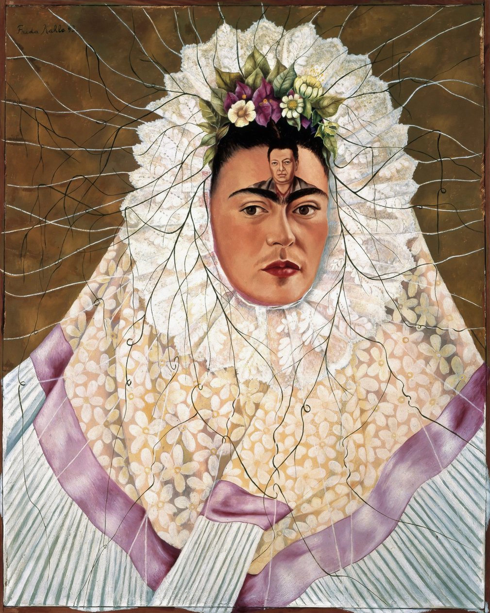 Selbstporträt als Tehuana oder Diego in meinem Kopf von Frida Kahlo