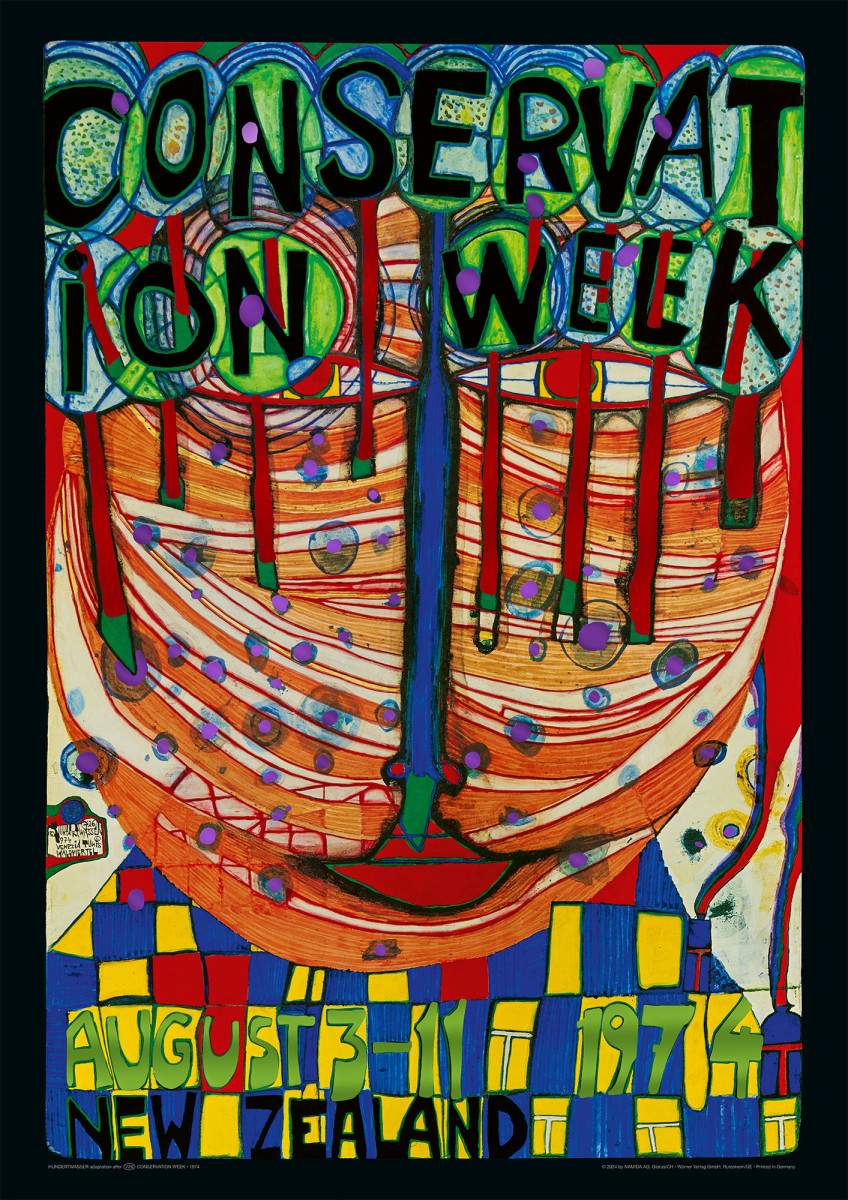 Conservation Week (rote Version) von Friedensreich Hundertwasser
