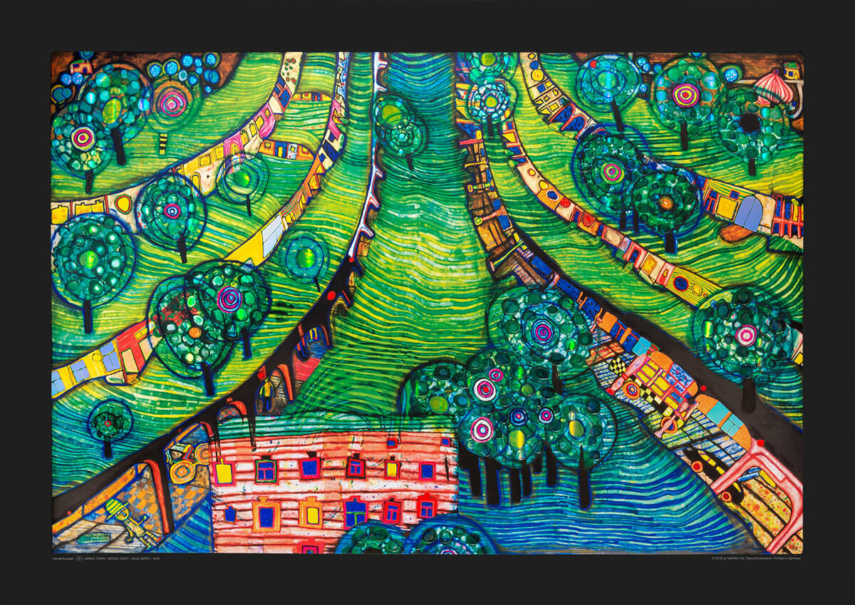 Grüne Stadt von Friedensreich Hundertwasser
