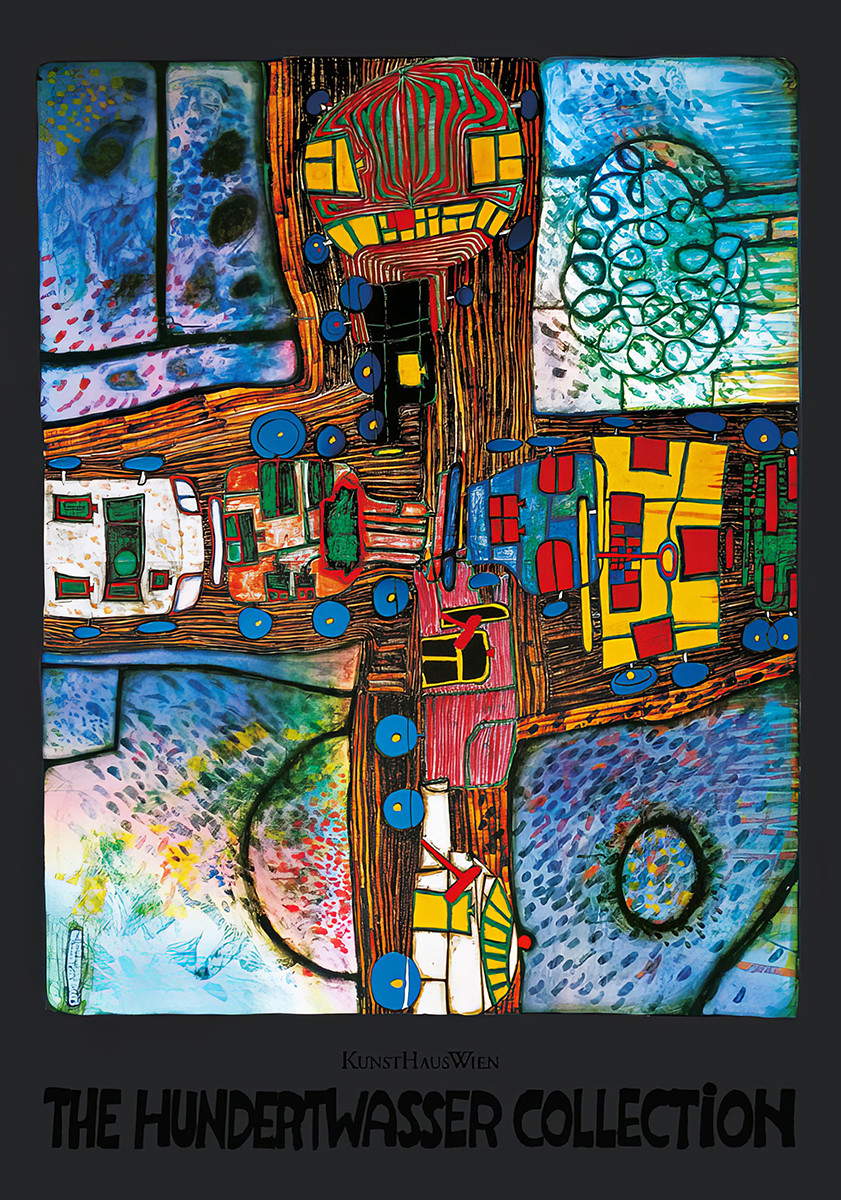 Straßenkreuzung von Friedensreich Hundertwasser