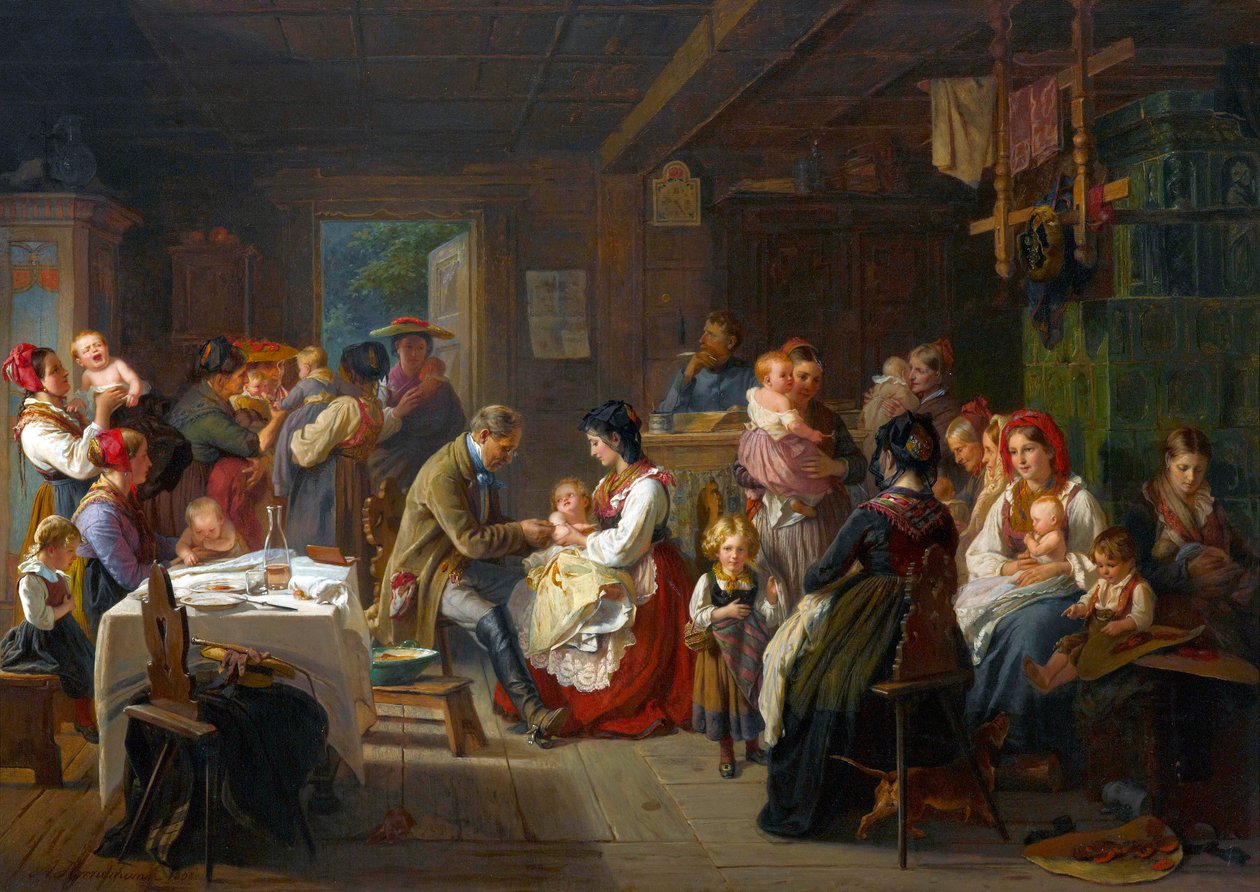 Pockenimpfung auf dem Land von Friedrich Adolph Hornemann