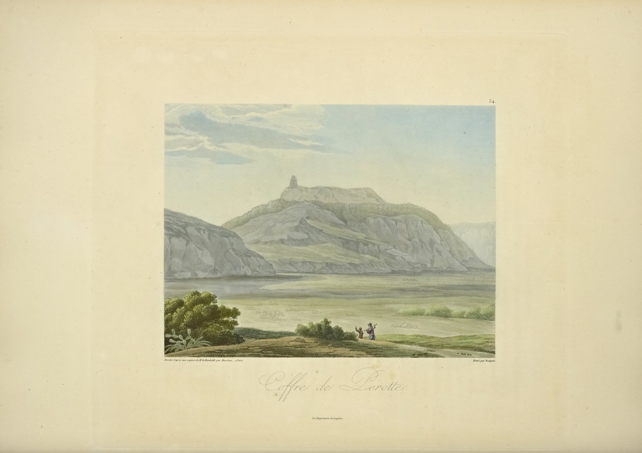 Coffre de Perotte, gezeichnet von Marchais, graviert von Bouquet, Illustration aus 
