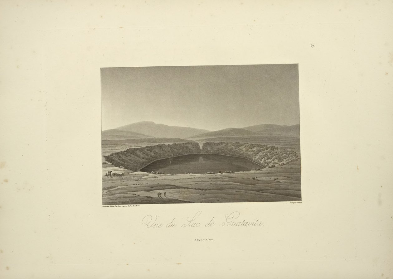 Ansicht des Sees von Guatavita, Illustration aus 