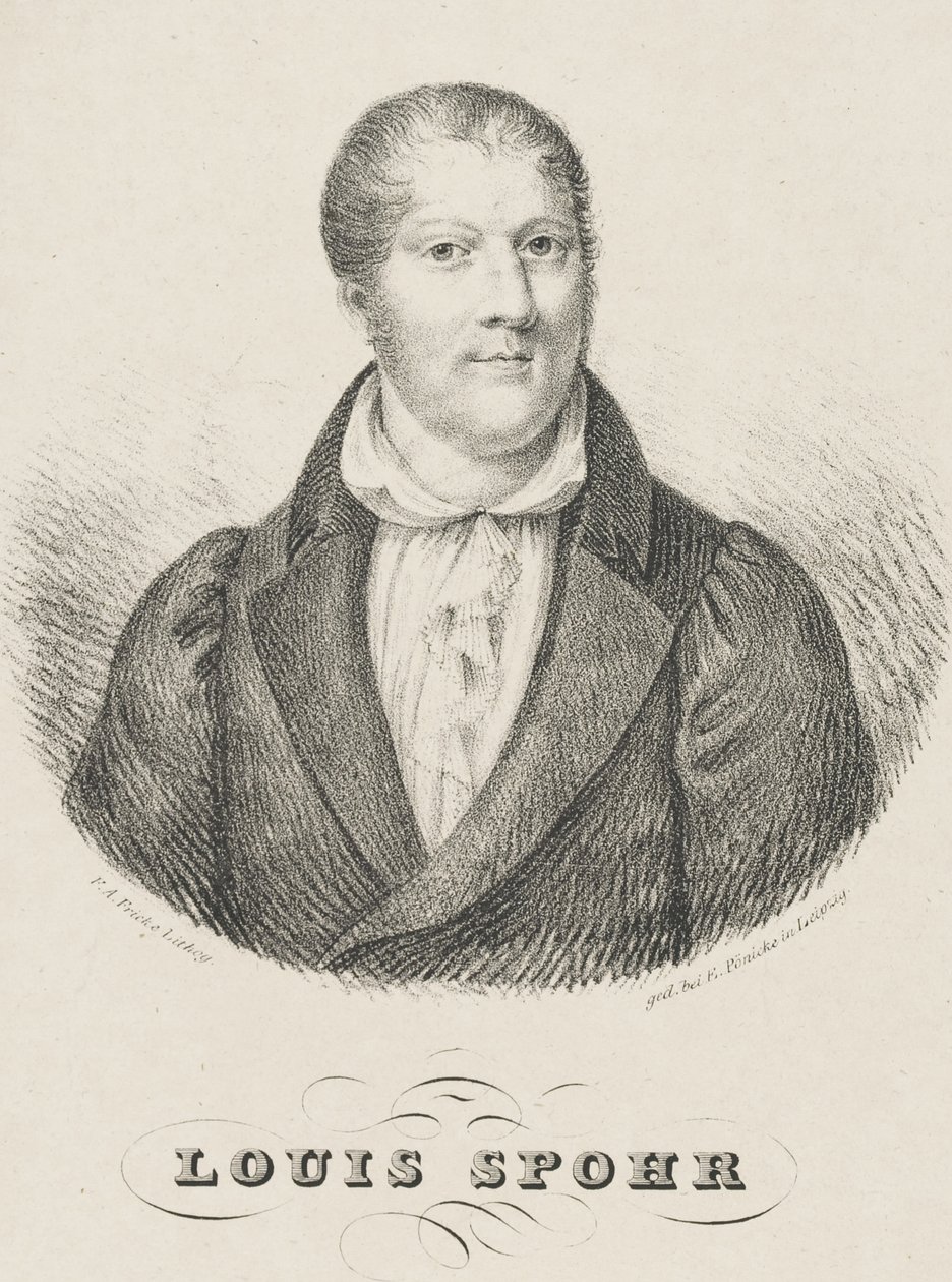 Porträt von Louis Spohr 1784-1859, ca. 1830-1840 von Friedrich August Fricke
