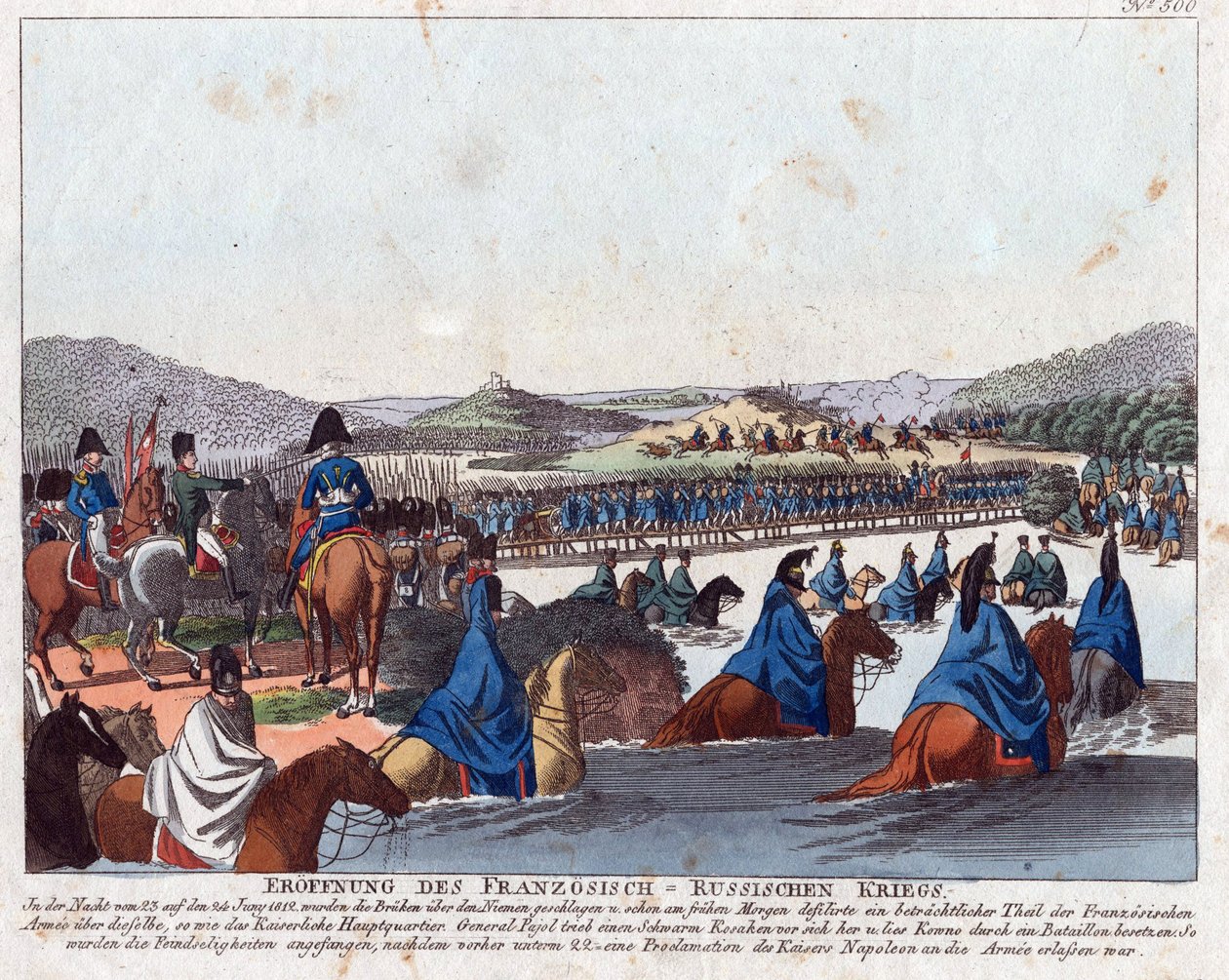 Der Beginn der französischen Invasion in Russland von Friedrich Campe