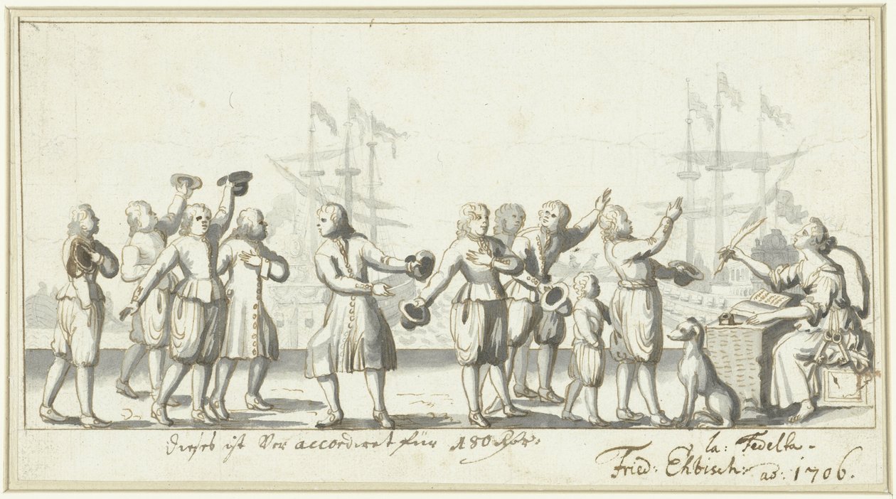 Allegorie auf die Friedensverhandlungen im Jahr 1706 (?) von Friedrich Ebisch