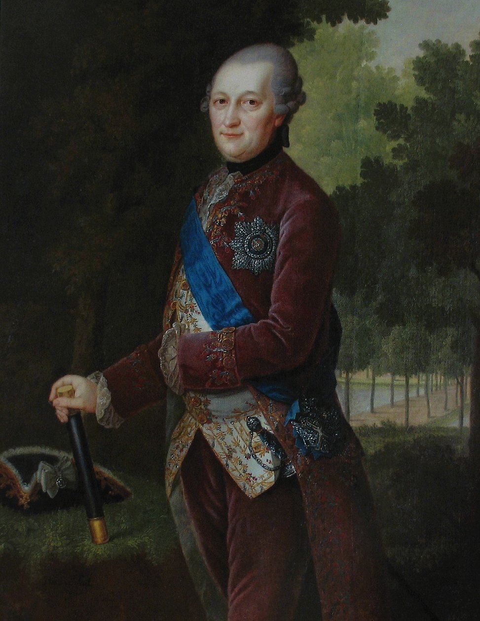 Porträt von Peter von Biron 1724-1800, Herzog von Kurland und Semgallen, 1781 von Friedrich Hartmann Barisien