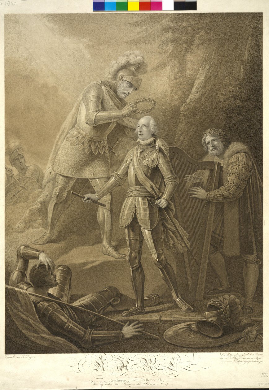 König Rudolf I. von Habsburg krönt Erzherzog Karl von Friedrich Heinrich Fuger