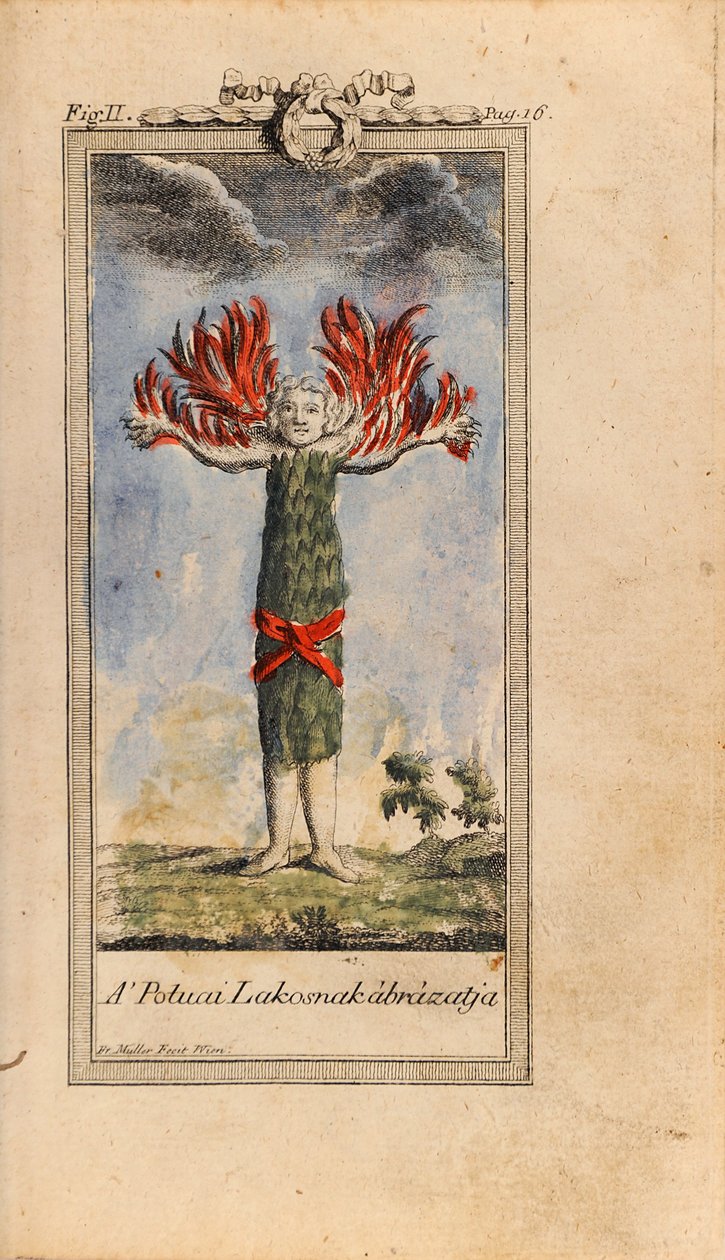 Illustration in Ludvig Holberg - Die Reise von Niels Klim zur Unterwelt von Friedrich Müller
