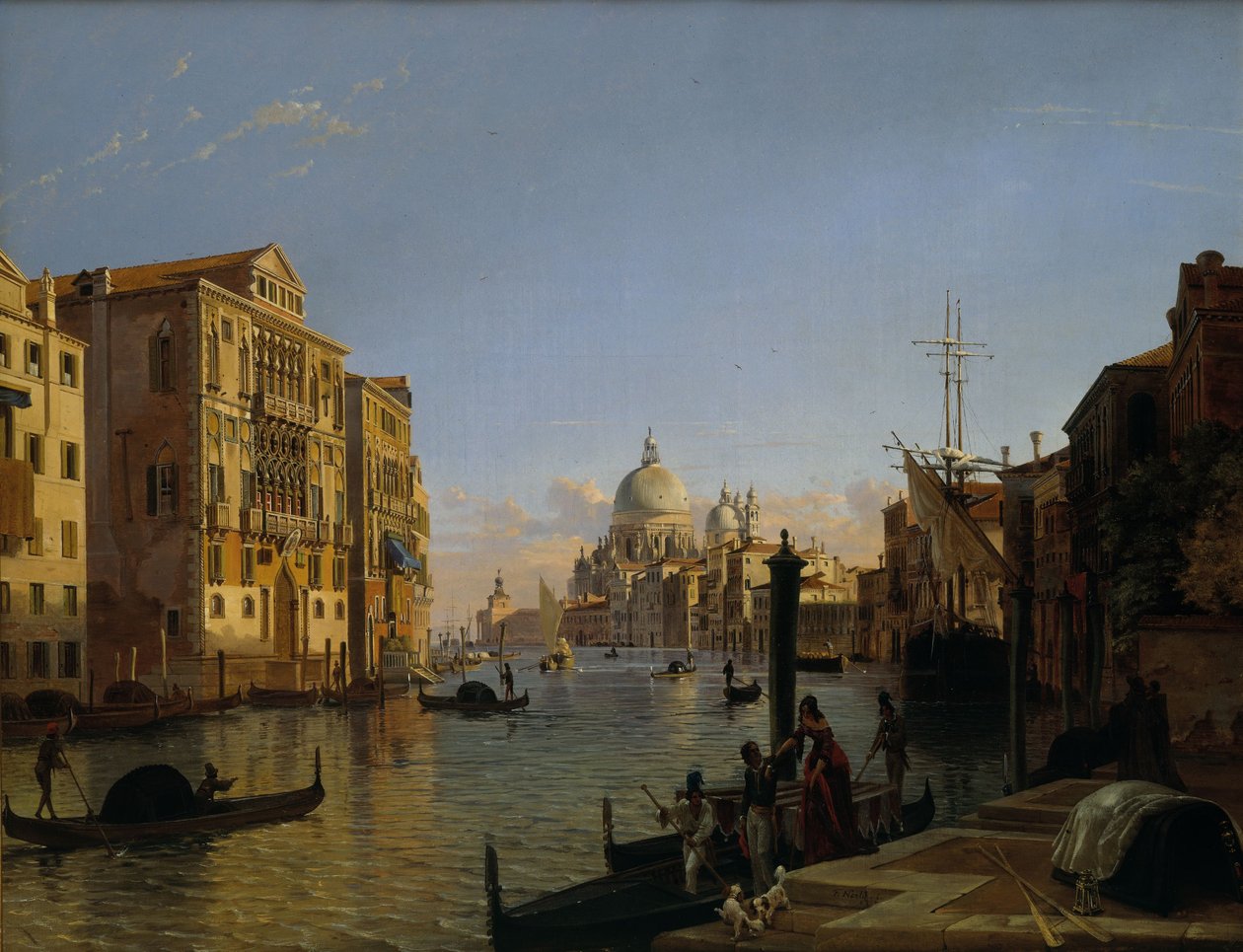 Großer Kanal mit Blick auf Santa Maria della Salute Venedig von Friedrich Nerly
