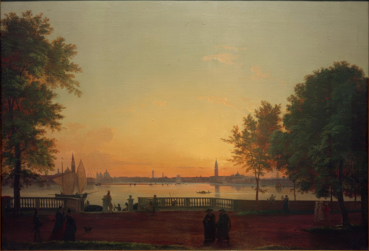 Blick auf Venedig von den Giardini Pubblici von Friedrich Nerly