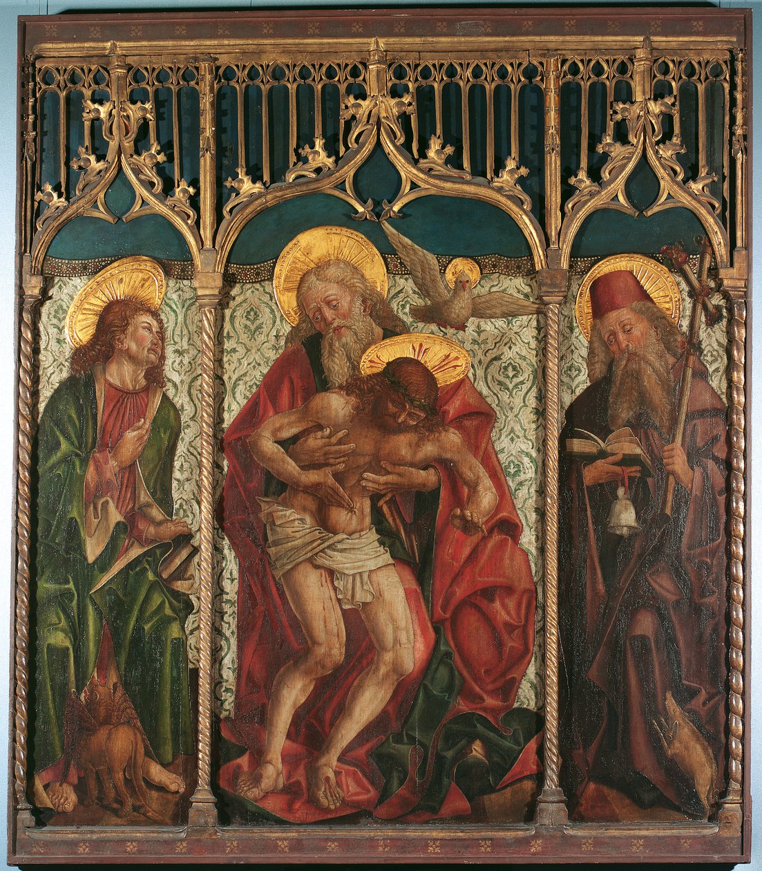 Hl. Dreifaltigkeit zwischen den hll. Markus und Antonius Eremita von Friedrich Pacher