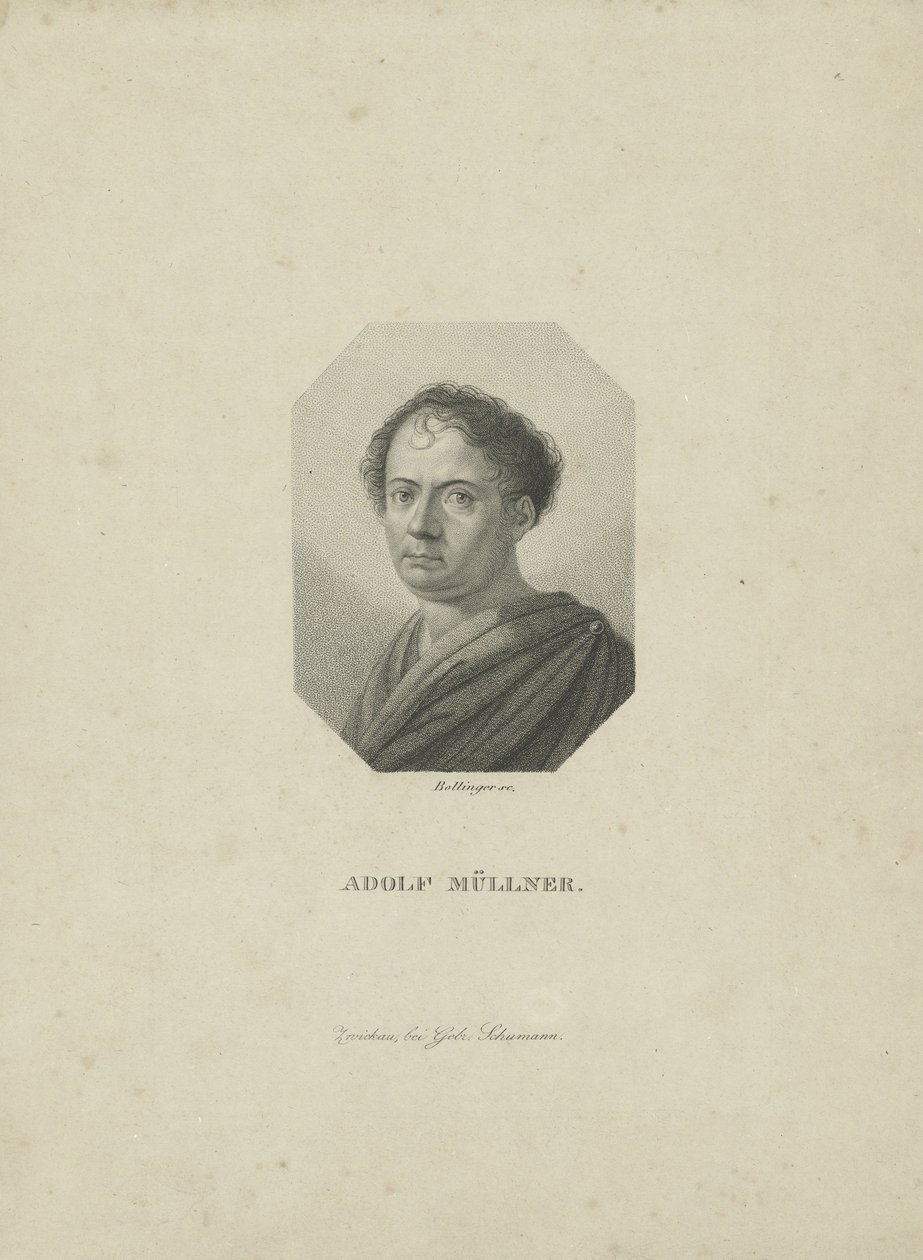 Amandus Gottfried Adolf Müllner 1774-1829, ca. 1820 von Friedrich Wilhelm Bollinger