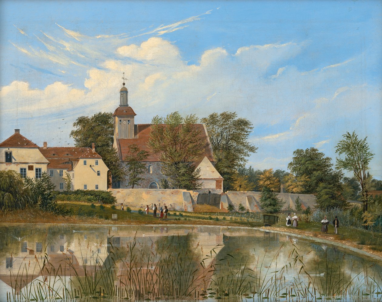 Ansicht der Dorfkirche in Tempelhof von Friedrich Wilhelm Klose