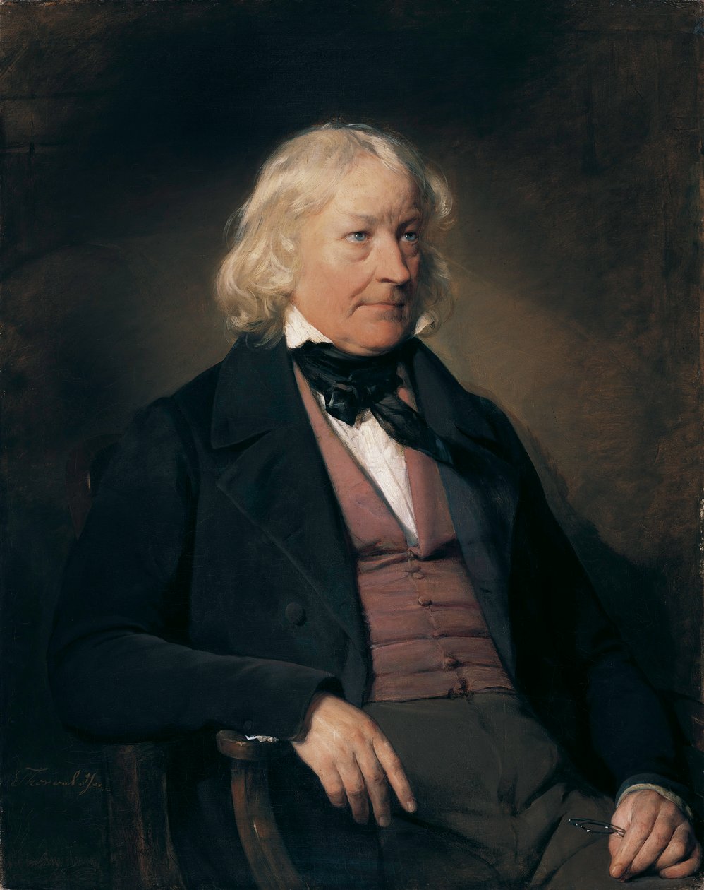 Porträt des Bildhauers Bertel Thorvaldsen (1770-1844) von Friedrich von Amerling