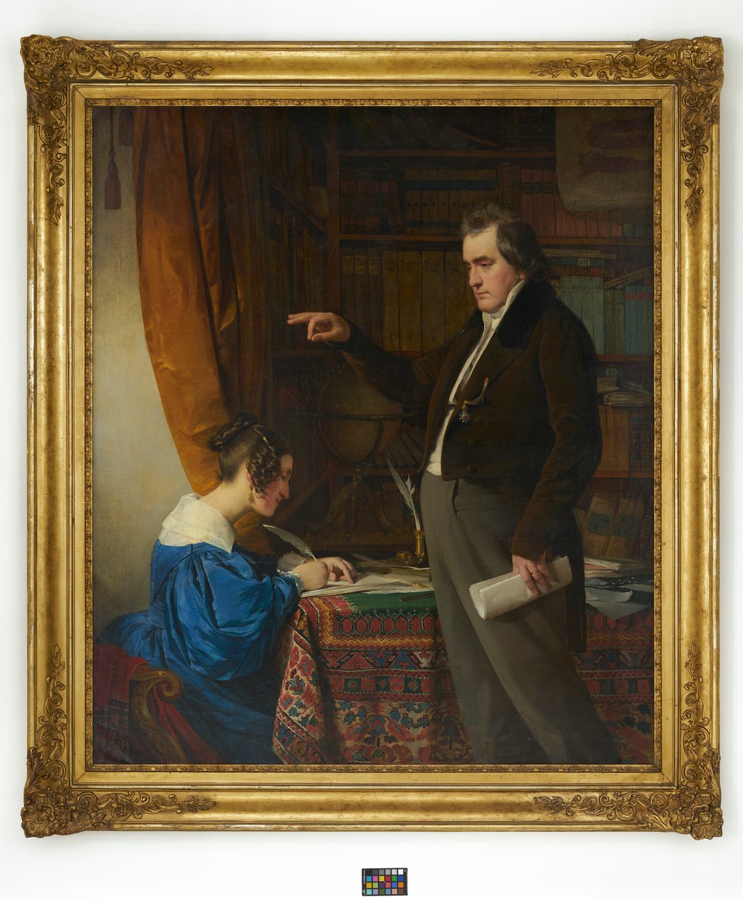 Prof. Dr. Ignaz Rudolf Bischoff von Altenstern, seiner Gattin Johanna diktierend von Friedrich von Amerling