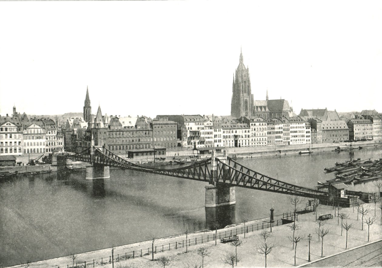 Blick von Sachsenhausen, Frankfurt, Deutschland, 1895 von Frith and Co