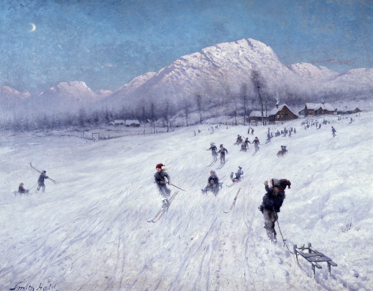 Winternachmittag unter Ulriken (Bergen) von Frithjof Smith Hald