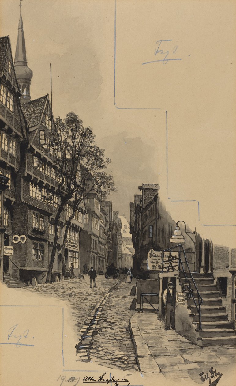 Alte Straße von Fritz Stoltenberg