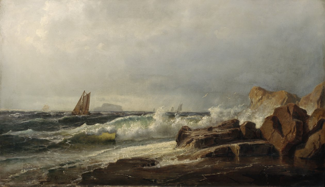 Lotsenboote von Fritz Thaulow