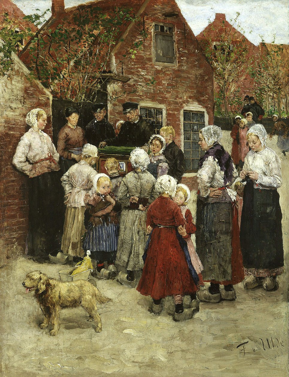 Leierkastenmann in Zandvoort von Fritz von Uhde