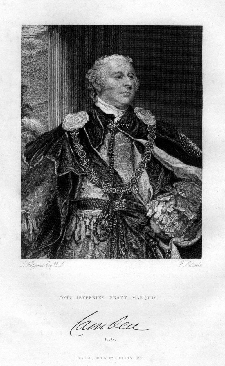 John Jeffreys Pratt, 1. Marquess of Camden, 1829 von G. H. Adcock