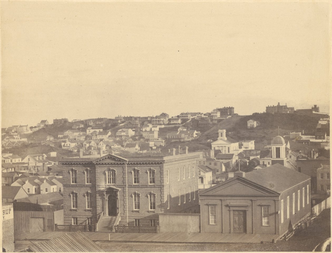 Blick von der Kearny Street - im Vordergrund das Waisenhaus von G. R. Fardon