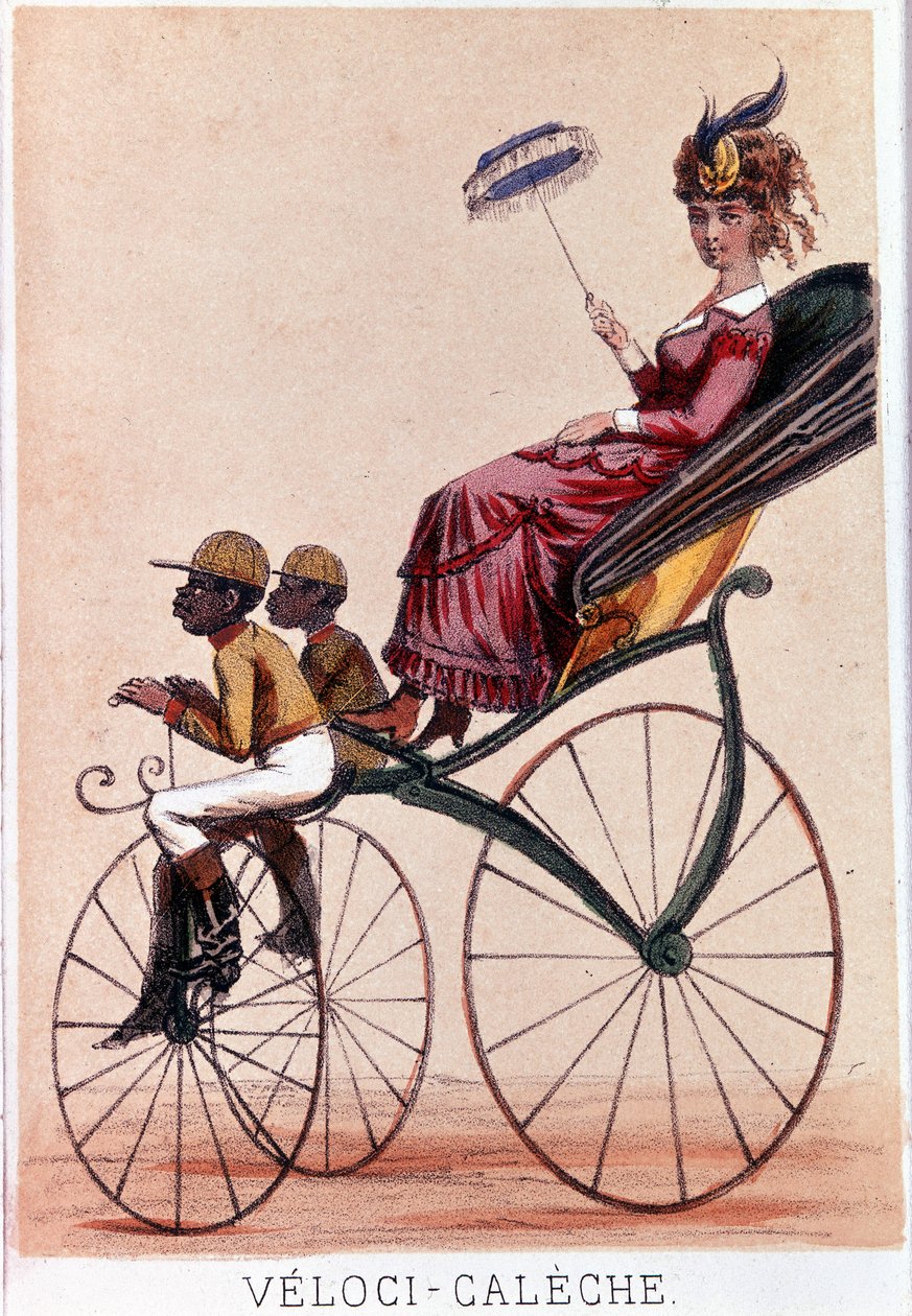Velocycalèche. Lithographie von Darlinghe nach Gosthiaux von Gabriel Gostiaux