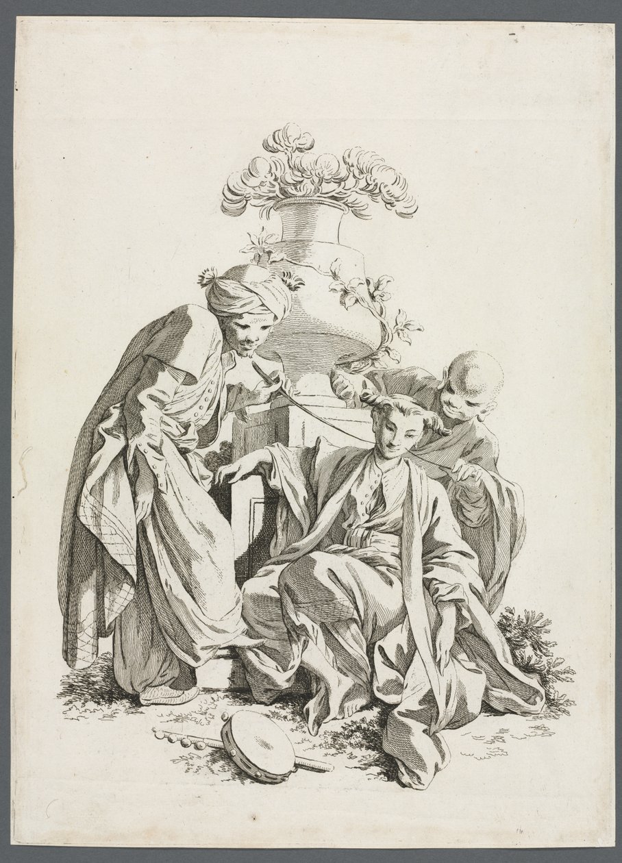 Die Sinne: Tastsinn (nach Boucher) von Gabriel Huquier