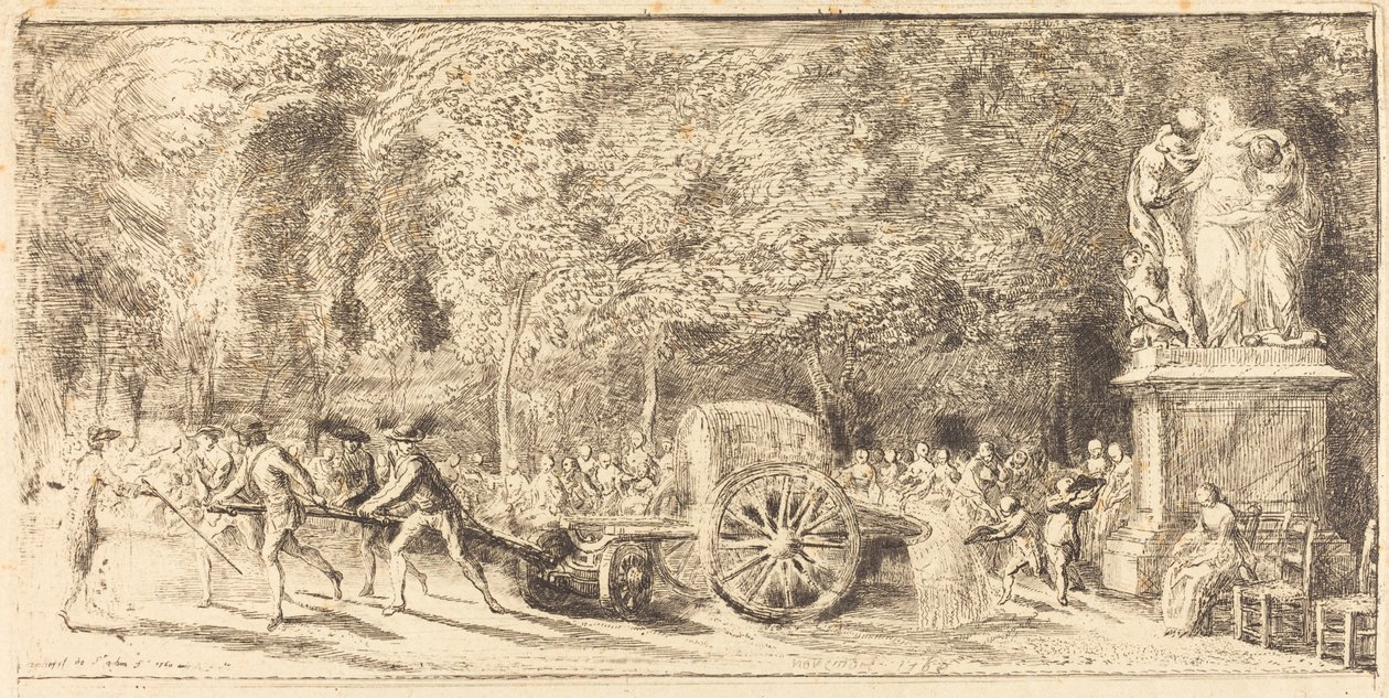 Das Bewässerungsfass [obere Hälfte] von Gabriel Jacques de Saint Aubin