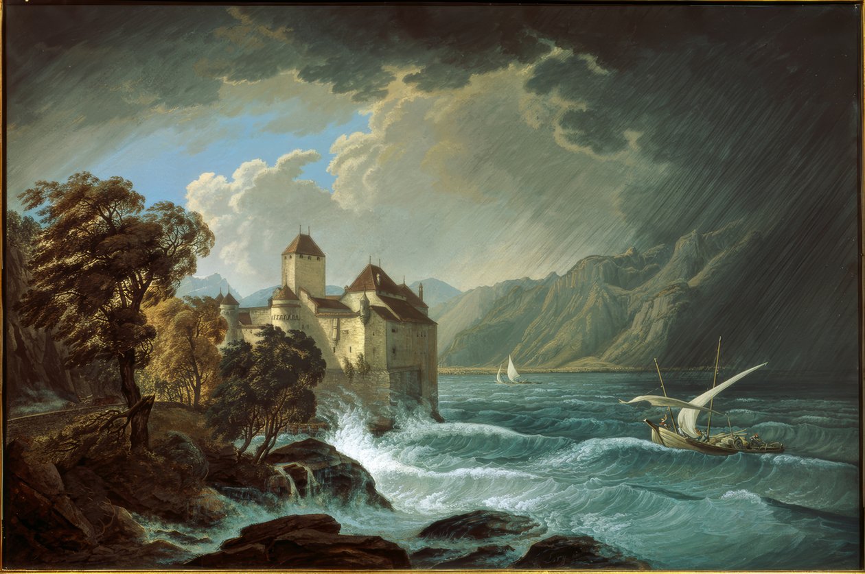 Chillon im Sturm von Gabriel Lory