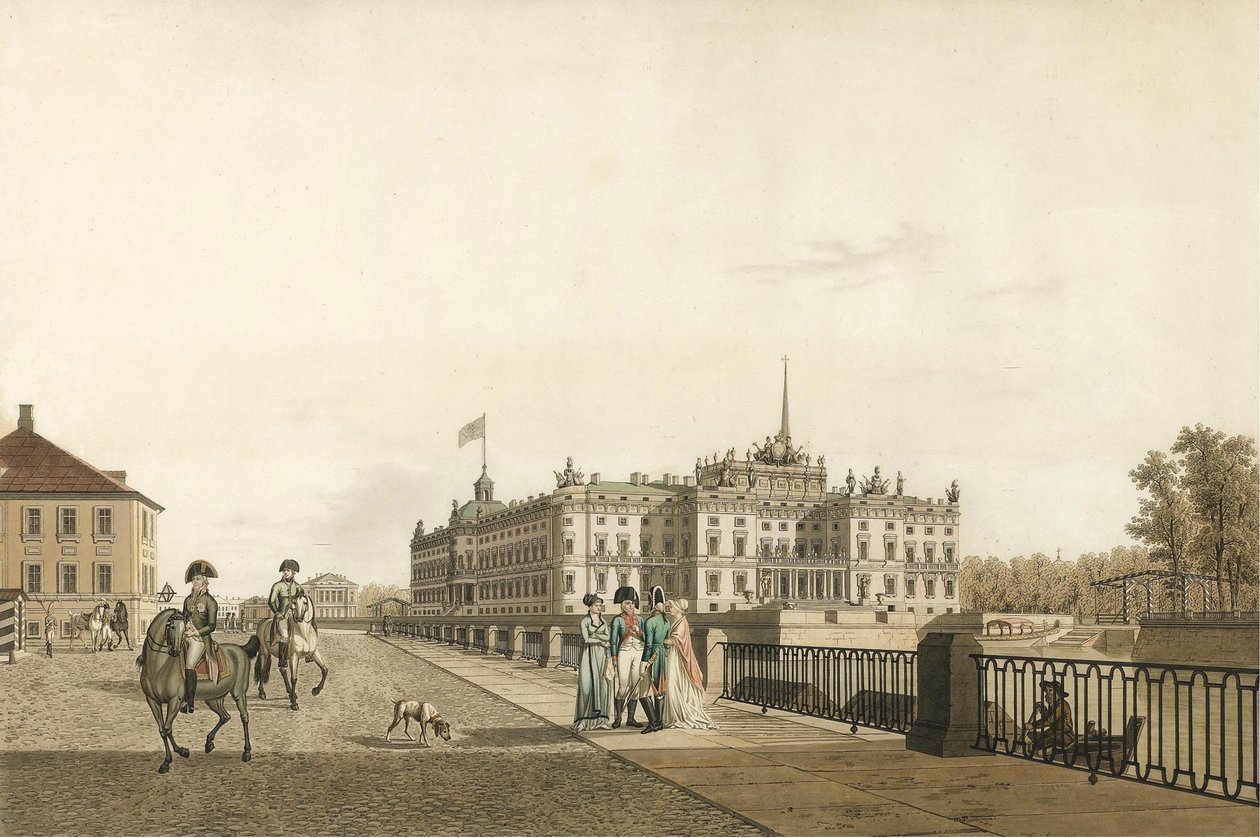 Ansicht des Michailowski-Palastes, 1804 von Gabriel Ludwig Lory the Elder