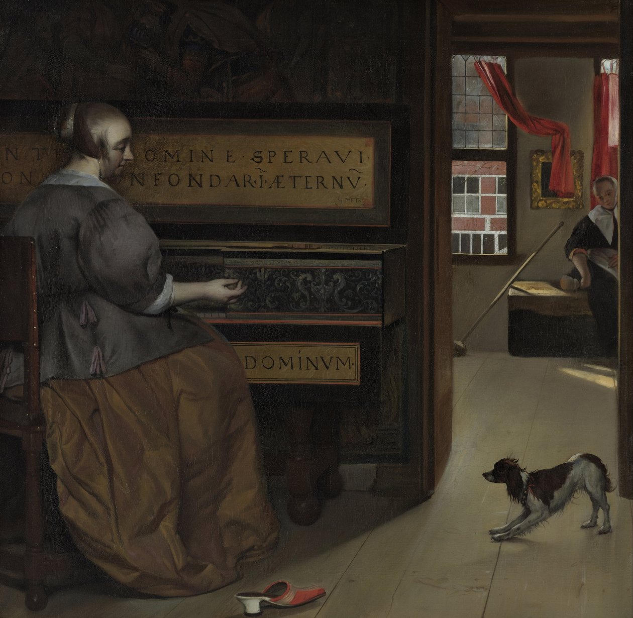 Dame am Virginal von Gabriel Metsu